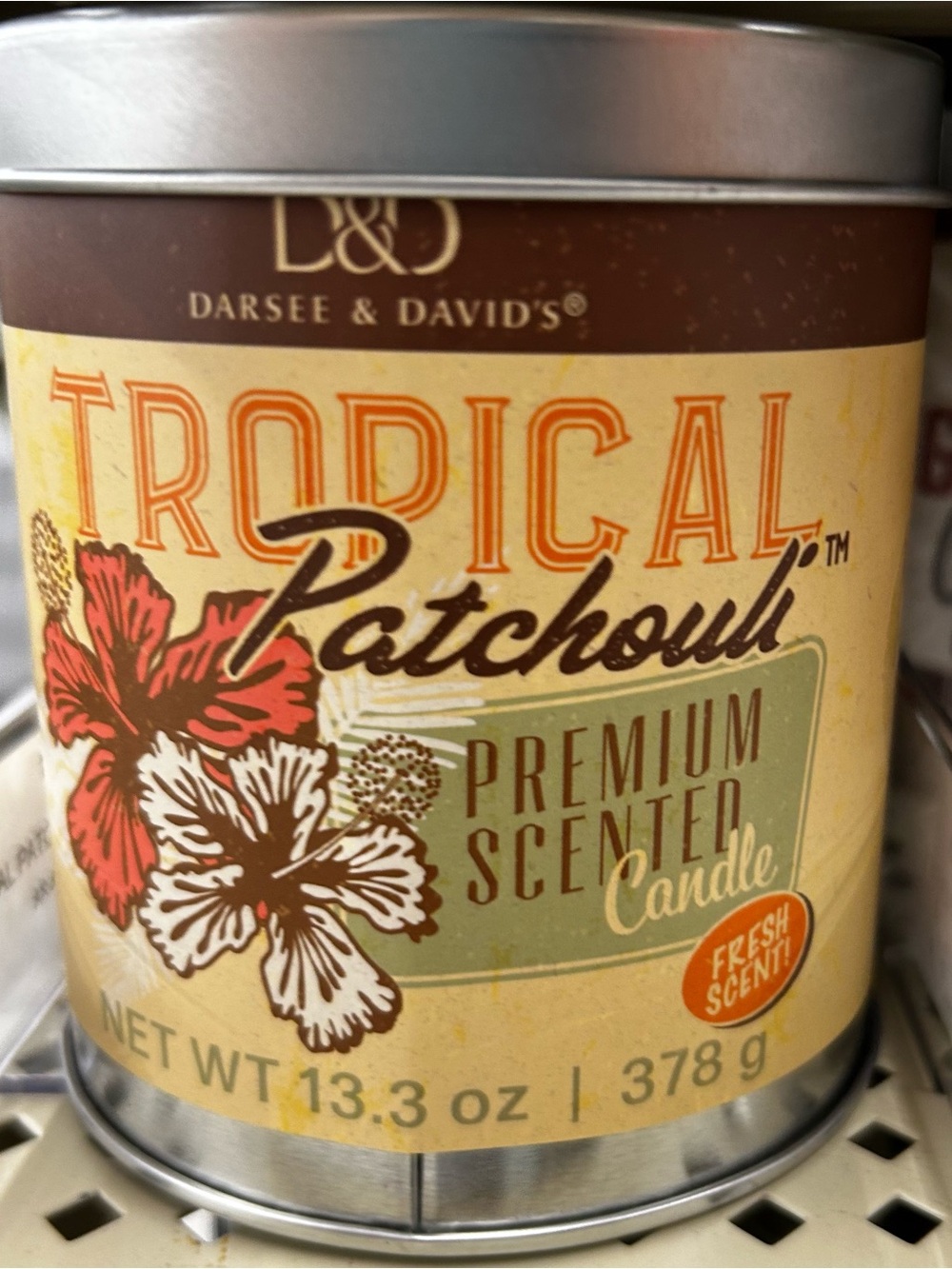 Tropical Patchouli Scented Tin Candle